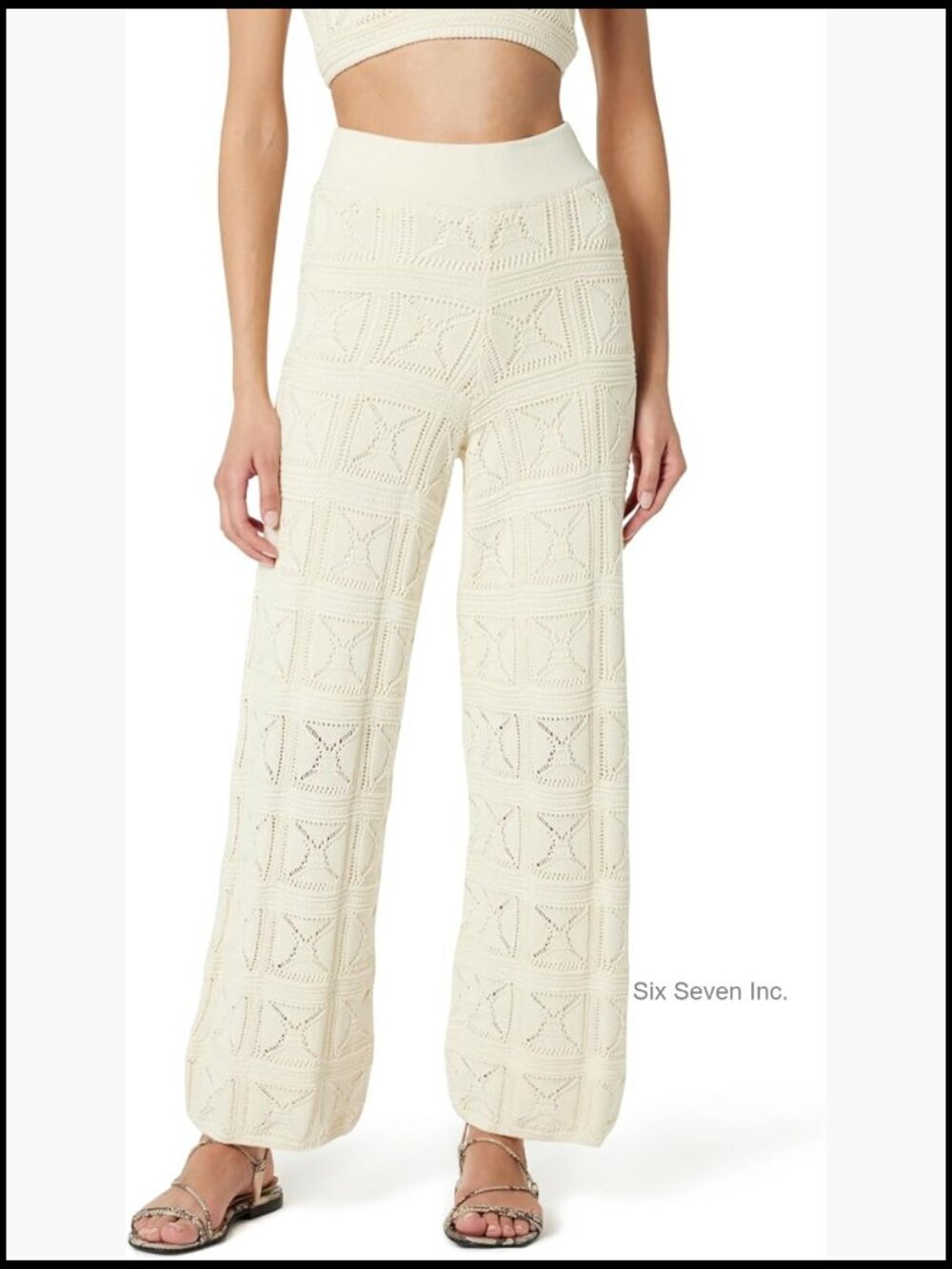 Women's Diza Crochet Pull-On Flare-Leg Pants